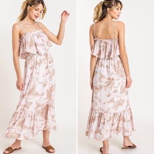 Pink Paisley Maxi Dress